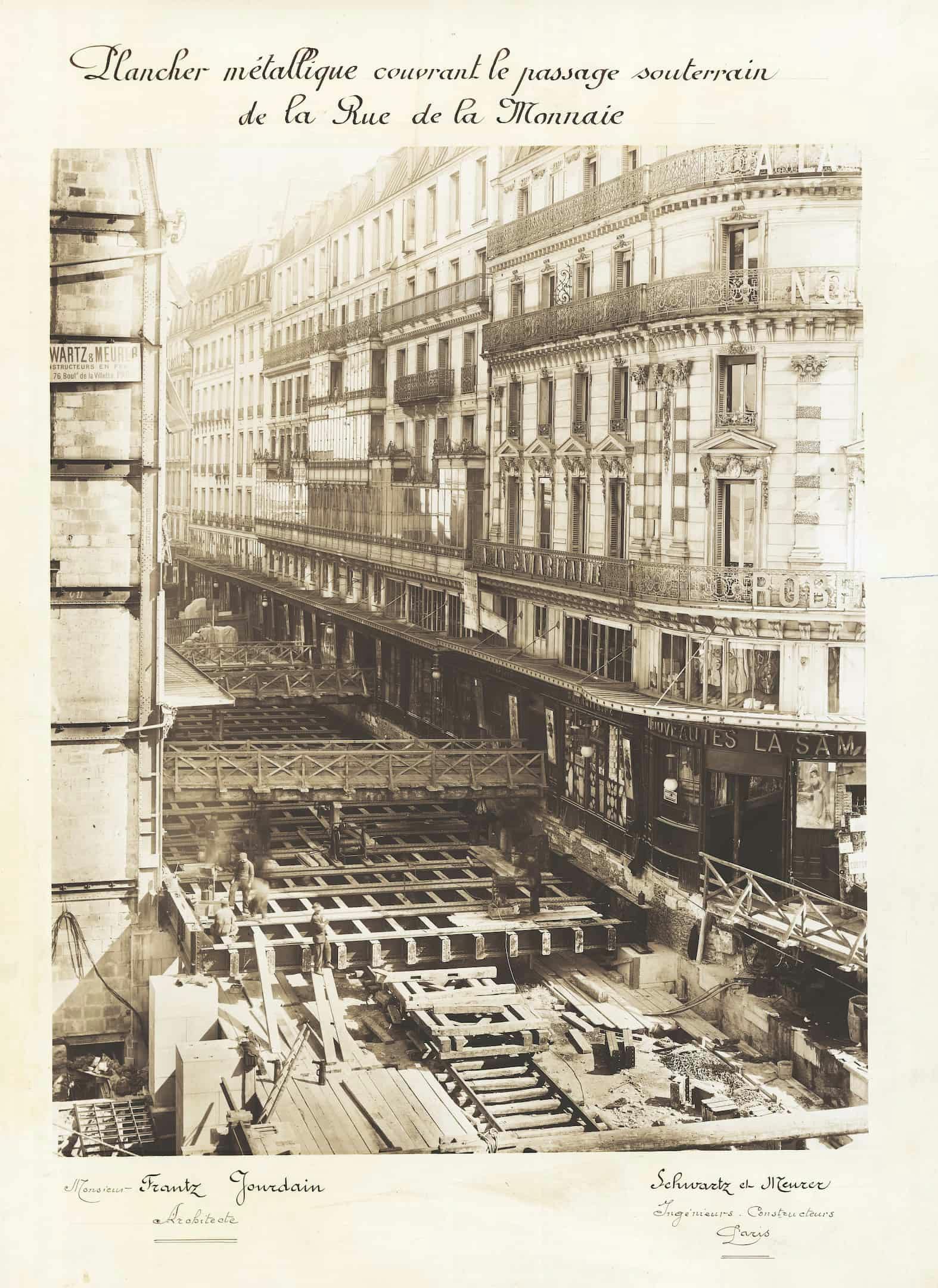 Concession works under the rue de la Monnaie: creation of an underground gallery