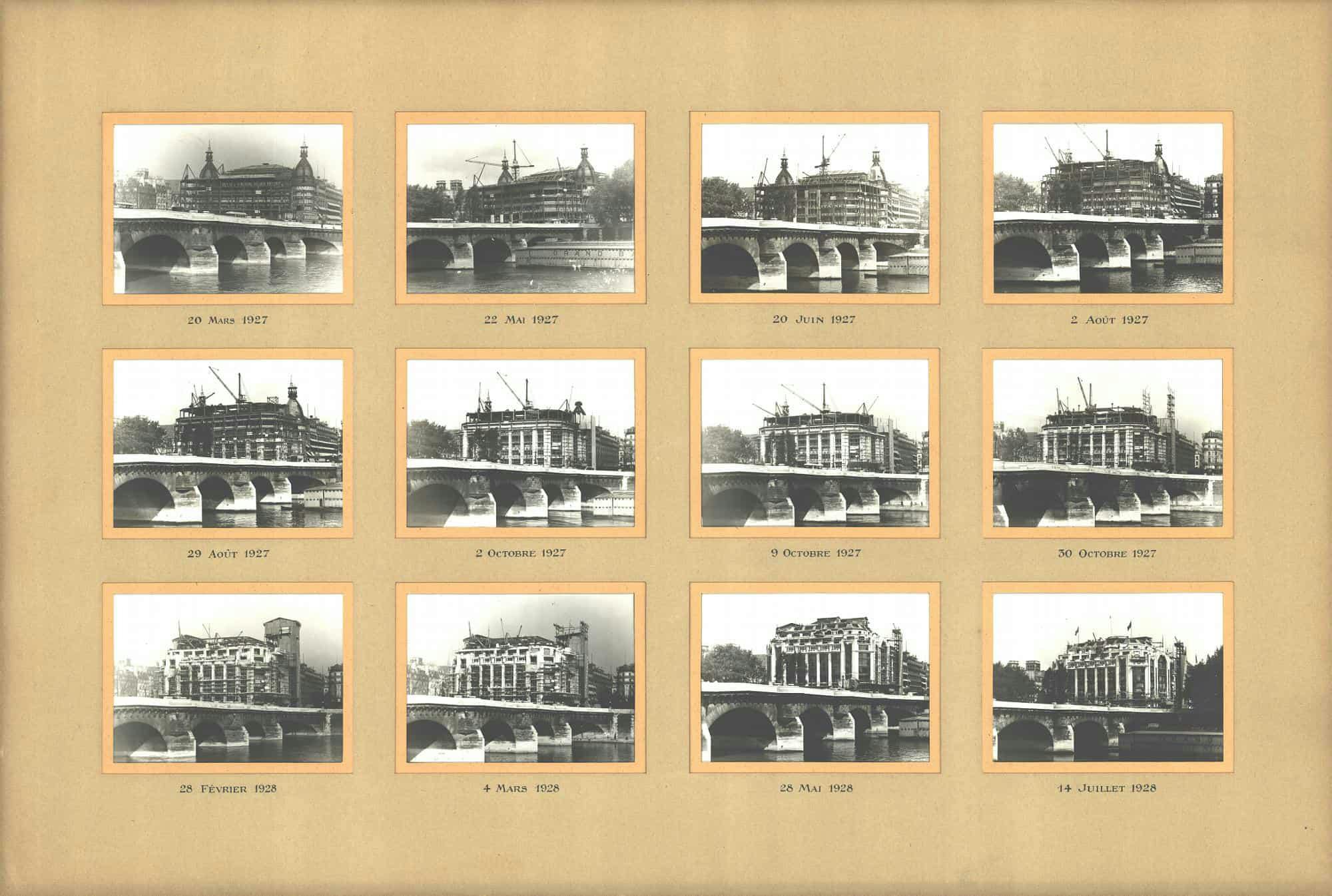 Tableau de construction de l'extension du Magasin 2  par Henri Sauvage, 1926-1928